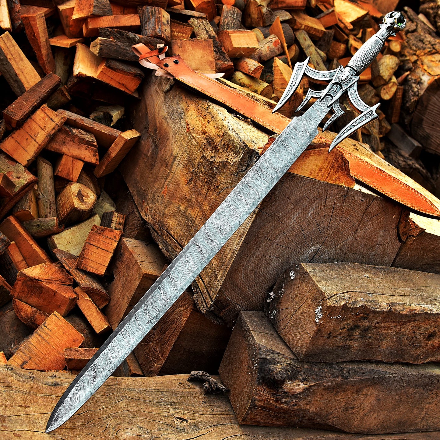 Viking Sword, Battle Ready Sword, High-Quality Damascus Sword.