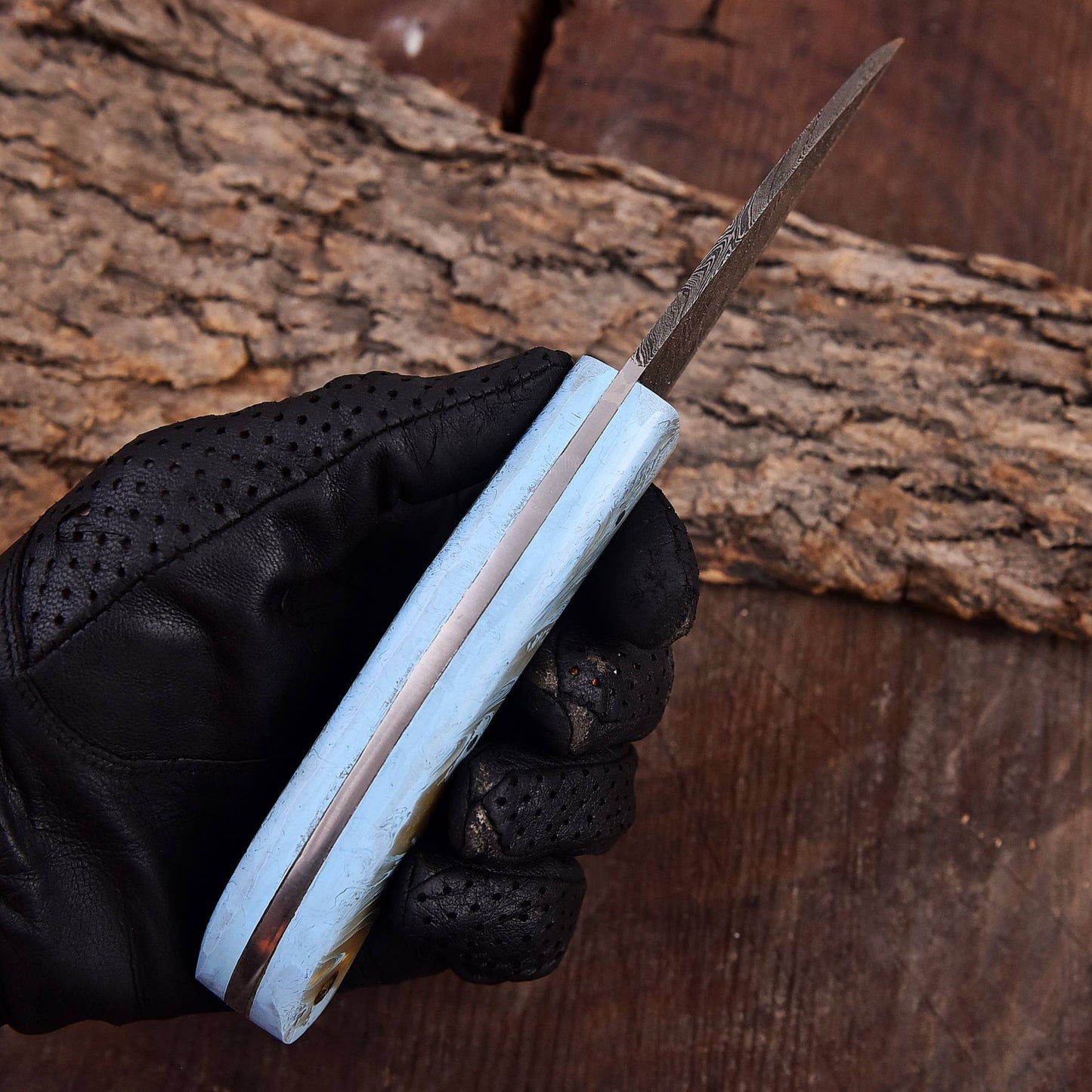 Easy to Carry Kiridashi Knife | Damascus Fixed Blade Knife | EDC Knife