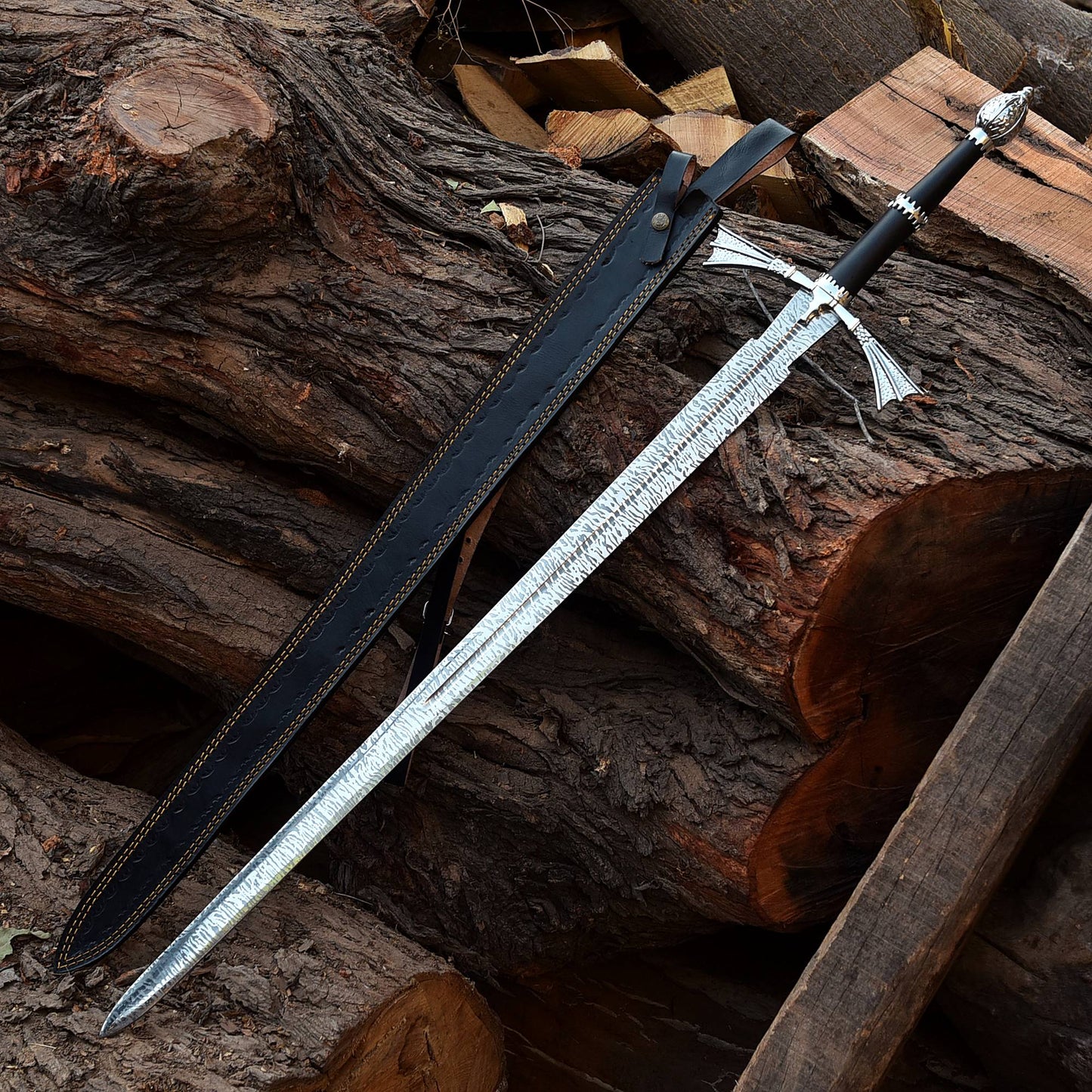 Dark Sister Replica Sword, Damascus Sword, Cosplay Sword - Costume Weapons