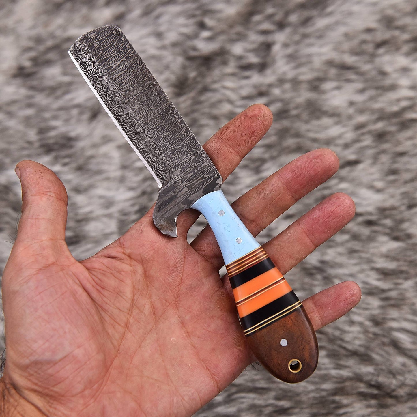 Bull Cutter Knife, CowBoy Knife, Bull Cutter Comes with Pancake Leather Cover