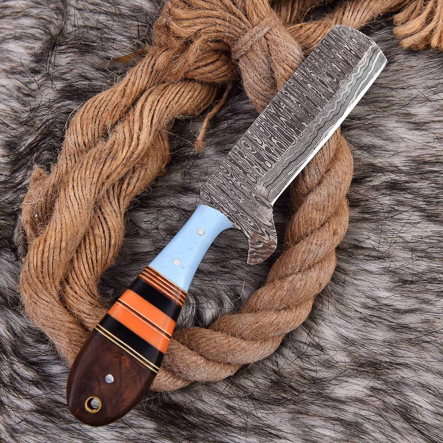 Bull Cutter Knife, CowBoy Knife, Bull Cutter Comes with Pancake Leather Cover